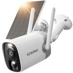 Solar Security Cameras Wireless Outdoor-100% Wire-Free Battery Powered Camera for Home Security,WiFi Home Camera Surveillance Indoor System with 2K Color Night Vision,Alarm,2-Way Audio,Work with Alexa