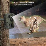 Findn Mini Wildlife Camera 24MP 1080P HD Trail Camera with 850nm Night Vision 0.2s Motion Activated Waterproof, Gardens Camera with 32GB SD Card for Outdoor Hunting Bird Watching Nature Scouting
