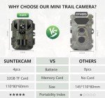 Findn Mini Wildlife Camera 24MP 1080P HD Trail Camera with 850nm Night Vision 0.2s Motion Activated Waterproof, Gardens Camera with 32GB SD Card for Outdoor Hunting Bird Watching Nature Scouting