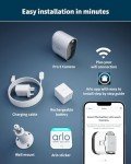 Arlo Pro 5 Security Camera Outdoor Wireless with Rechargeable Battery, 2K Outdoor Camera Kit, Dual-Band Wifi, Battery Operated, Free Trial of Secure, Advanced Colour Night Vision, 1 Camera, White
