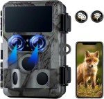 VOOPEAK Starlight Night Vision Dual Lens Wildlife Camera WiFi Native 4K 60MP 30FPS Bluetooth Trail Game Cameras with IMX458 Sensors Hunting Cam