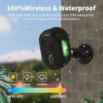 Armorcope Security Cameras Wireless Outdoor, Battery Powered 2k Color Night Vision, AI Motion Detection,IP66 Weatherproof, 2-Way Talk, SD/Cloud Storage,Cameras for Home Security,2pack