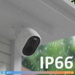 ELECCTV Security Cameras Wireless Outdoor, 2K/3MP QHD Home Security System 4-Cam Kit with 130°-Wide View, Night Vision, Spotlight,IP65 Waterproof, Support Alexa,2.4GHz & 5GHz WiFi,Cloud/SD