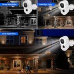 2 Pack Solar Cameras Wireless Outdoor, SV3C 2K 2.4G WiFi Battery Security Camera for home with 14 Spotlight Color Night Vision, 110° View Angle, PIR Human Detection,2-way Audio,Cloud & SD Card Storage