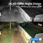 Armorcope Security Cameras Wireless Outdoor, Battery Powered 2k Color Night Vision, AI Motion Detection,IP66 Weatherproof, 2-Way Talk, SD/Cloud Storage,Cameras for Home Security,2pack