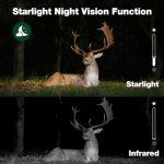 VOOPEAK Starlight Night Vision Dual Lens Wildlife Camera WiFi Native 4K 60MP 30FPS Bluetooth Trail Game Cameras with IMX458 Sensors Hunting Cam