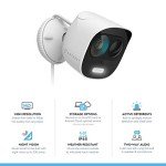 Amcrest 2-Pack ProHD 2-Megapixel Wireless Outdoor Security Camera, Deterrent Outdoor IP WiFi Camera - Full HD 1080P @30fps, IP65 Weatherproof, 33ft Nightvision, Two-Way Audio, 2PACK-ADC2W (White)`