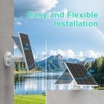 SANSCO TRUE Wire-Free WiFi Solar Battery Powered Security Camera, Wireless Indoor Outdoor WiFi Pan Tilt Zoom Camera with Solar Panel, Night Vision, 2 Way Audio