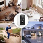 Security Cameras Wireless Outdoor, Pan Rotating 180° WiFi Cameras with 2K Color Night Vision Battery Powered Spotlight/Siren PIR Motion Detection 2-Way Talk Waterproof Cloud/SD Storage Cameras 2-Pack