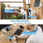 2 Pack Solar Cameras Wireless Outdoor, SV3C 2K 2.4G WiFi Battery Security Camera for home with 14 Spotlight Color Night Vision, 110° View Angle, PIR Human Detection,2-way Audio,Cloud & SD Card Storage