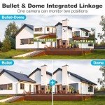 GENBOLT Solar WiFi Security Camera Outdoor Wireless, 8W 15600mAh Battery Powered Home Surveillance Camera CCTV with Dual View, Dual lens Spotlight IP Camera with Color Night, PIR Detection