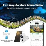 2 Pack Solar Cameras Wireless Outdoor, SV3C 2K 2.4G WiFi Battery Security Camera for home with 14 Spotlight Color Night Vision, 110° View Angle, PIR Human Detection,2-way Audio,Cloud & SD Card Storage