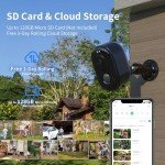 Armorcope Security Cameras Wireless Outdoor, Battery Powered 2k Color Night Vision, AI Motion Detection,IP66 Weatherproof, 2-Way Talk, SD/Cloud Storage,Cameras for Home Security,2pack