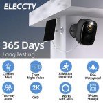 Security Cameras Wireless Outdoor -2K Home Security Camera Battery Powered, Outdoor Security Cameras with 3MP Color Night Vision/Spotlight/IP65 Waterproof/PIR Detection/2-Way Talk/Cloud/SD-up to 256G