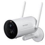acesee 2K Security Camera Wireless Outdoor - Battery Powered Camera with 1080P Color Night Vision 2.4Ghz WiFi Spotlight Cam with AI Motion Detection 2-Way Talk Cloud/SD - White