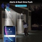 BEENOCAM 2K Solar Security Cameras Wireless Outdoor, Dual Lens 360°PTZ Solar Cameras for Home Security with Color Night Vision, PIR Human Detection, Auto Tracking, Spotlight/Siren Alarm, 2.4Ghz, IP66