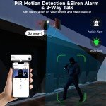 Security Cameras Wireless Outdoor -2K Home Security Camera Battery Powered, Outdoor Security Cameras with 3MP Color Night Vision/Spotlight/IP65 Waterproof/PIR Detection/2-Way Talk/Cloud/SD-up to 256G