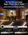 CAKPRIO 4G Cellular Solar Powered Security Cameras,Solar Powered Wireless Outdoor Camera,2K HD PTZ Motion Detection LED Spotlight & Siren Alert SD&Cloud Storage IP65-V2