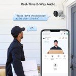 acesee 2K Security Camera Wireless Outdoor - Battery Powered Camera with 1080P Color Night Vision 2.4Ghz WiFi Spotlight Cam with AI Motion Detection 2-Way Talk Cloud/SD - White