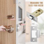 2 Pack 45mm Polished Tubular Latch Locks