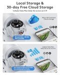 CAKPRIO 4G Cellular Solar Powered Security Cameras,Solar Powered Wireless Outdoor Camera,2K HD PTZ Motion Detection LED Spotlight & Siren Alert SD&Cloud Storage IP65-V90