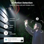 MISECU 2K Security Cameras Wireless Outdoor, Battery Outdoor Camera Wireless w/PIR Human Detection, Dual-Spotlights, Color Night Vision, IP66 Weatherproof, 2-Way Talk, 4 Pack