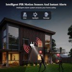 BEENOCAM [8X Zoom 4K Solar Security Cameras Wireless Outdoor, 360°PTZ Solar Outdoor Wireless Cameras for Home Security with 2.4GHz, 2-Way Audio, Full Color Night Vision, PIR Detection, IP66