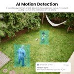 AOQEE Solar Security Camera Outdoor Wireless - 2K Battery Operated CCTV Camera Systems, Home/House Security, PIR Detection, IP65, Colour Night Vision, SD card Storage, Works with Alexa (2-Pack)