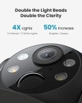 ieGeek 2K Solar Security Camera Outdoor Wireless, 360° Pan Black Battery Camera with Solar Panel, Wifi CCTV Camera Systems, Color Night Vision, PIR Motion Detection, 2-Way Audio, Works with Alexa