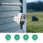 FISHBOT 1080P Wireless Security Camera, Outdoor/Indoor Home Cam with 2-Way Talk, Smart AI Human Detection, Battery Power, 2.4G WiFi Surveillance, Color Night Vision, Cloud Storage (2-pack)
