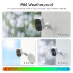 MISECU 2K Security Cameras Wireless Outdoor, Battery Outdoor Camera Wireless w/PIR Human Detection, Dual-Spotlights, Color Night Vision, IP66 Weatherproof, 2-Way Talk, 4 Pack