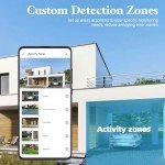 BEENOCAM [8X Zoom 4K Solar Security Cameras Wireless Outdoor, 360°PTZ Solar Outdoor Wireless Cameras for Home Security with 2.4GHz, 2-Way Audio, Full Color Night Vision, PIR Detection, IP66