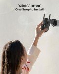 ieGeek 2K Solar Security Camera Outdoor Wireless, 360° Pan Black Battery Camera with Solar Panel, Wifi CCTV Camera Systems, Color Night Vision, PIR Motion Detection, 2-Way Audio, Works with Alexa