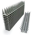 EWENYS Bird Spikes for Fence Tops, Plastic Fence Toppers and Roof Tall Spikes 1.46'' to Keep Pigeon Seagull or Animals Stop, Fox Squirrel Deterrent Fence Anti Climb for Garden Wall(Grey, 21.6ft)