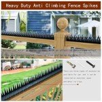 Anti Climb Fence Spikes Stainless Steel,Intruder Deterrent Wall Spikes, Animal and Bird Repellent Security Spikes for Outdoor Walls, Garden Fences, Roofs, Durable Home Security 6PCS（94.4 in ）