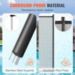 VEVOR NLSSHL4108 4 x 108 FT Inground, Removable Child Safety, Easy DIY Installation Swimming, 340gms Teslin PVC Pool Fence Mesh Protects Kids and Pets, Black