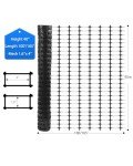 Ezcasch Garden Fence Animal Barrier, Snow Fence Temporary Fence Kit 40 in X 165 Foot, Plastic Safety Fence with 30 45-Inch Steel Stakes and 200 Zipper, Garden Fencing Temporary Fencing for Backyard