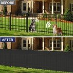 Windscreen4less Privacy Fence Screen Heavy Duty Windscreen Fencing Mesh Fabric Shade Net Cover with Brass Grommtes for Outdoor Wall Garden Yard Pool Deck, 5'x77' Black