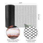 Plastic Chicken Wire Mesh, 15.7INX33FT Poultry Gardening Farm Containment Fence Fence, for Outdoor Breeding Black Chicken Wire Security Fence