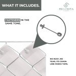 Pro Cinta, Chain Link Fence Privacy Tape, Privacy slats, White, 177ft (2.24" in)