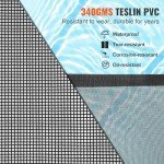 VEVOR NLSSHL4108 4 x 108 FT Inground, Removable Child Safety, Easy DIY Installation Swimming, 340gms Teslin PVC Pool Fence Mesh Protects Kids and Pets, Black