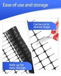 Ezcasch Garden Fence Animal Barrier, Snow Fence Temporary Fence Kit 40 in X 165 Foot, Plastic Safety Fence with 30 45-Inch Steel Stakes and 200 Zipper, Garden Fencing Temporary Fencing for Backyard