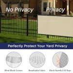 4' x 32' Privacy Fence Screen in Brown with Brass Grommet 85% Blockage Windscreen Outdoor Mesh Fencing Cover Netting 150GSM Fabric - Custom Size