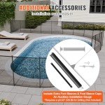 VEVOR NLSSHL4108 4 x 108 FT Inground, Removable Child Safety, Easy DIY Installation Swimming, 340gms Teslin PVC Pool Fence Mesh Protects Kids and Pets, Black