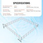 VEVOR NLSSHL4108 4 x 108 FT Inground, Removable Child Safety, Easy DIY Installation Swimming, 340gms Teslin PVC Pool Fence Mesh Protects Kids and Pets, Black