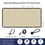 4' x 32' Privacy Fence Screen in Brown with Brass Grommet 85% Blockage Windscreen Outdoor Mesh Fencing Cover Netting 150GSM Fabric - Custom Size