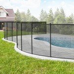 VEVOR NLSSHL4108 4 x 108 FT Inground, Removable Child Safety, Easy DIY Installation Swimming, 340gms Teslin PVC Pool Fence Mesh Protects Kids and Pets, Black