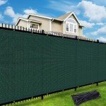 UPGRADE Privacy Fence Screen 90% Visual Blockage 5'x50' Dark Green Outdoor 175 GSM HDPE Mesh Panels for Deck,Balcony,Backyard,Patio with Zip Ties,Customized，A494