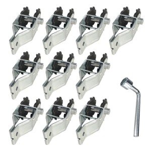 Cog Style Wire Strainer Tensioner Pack of 10 for Electric Fence, Breaking Strength Exceeds 5 kN (509 kgf), Inline Ratchet Wire Tightener Stretcher for Backyard & Orchard Trellising, 2 Years Warranty