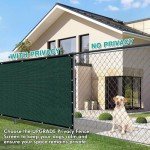 UPGRADE Privacy Fence Screen 90% Visual Blockage 5'x50' Dark Green Outdoor 175 GSM HDPE Mesh Panels for Deck,Balcony,Backyard,Patio with Zip Ties,Customized，A494